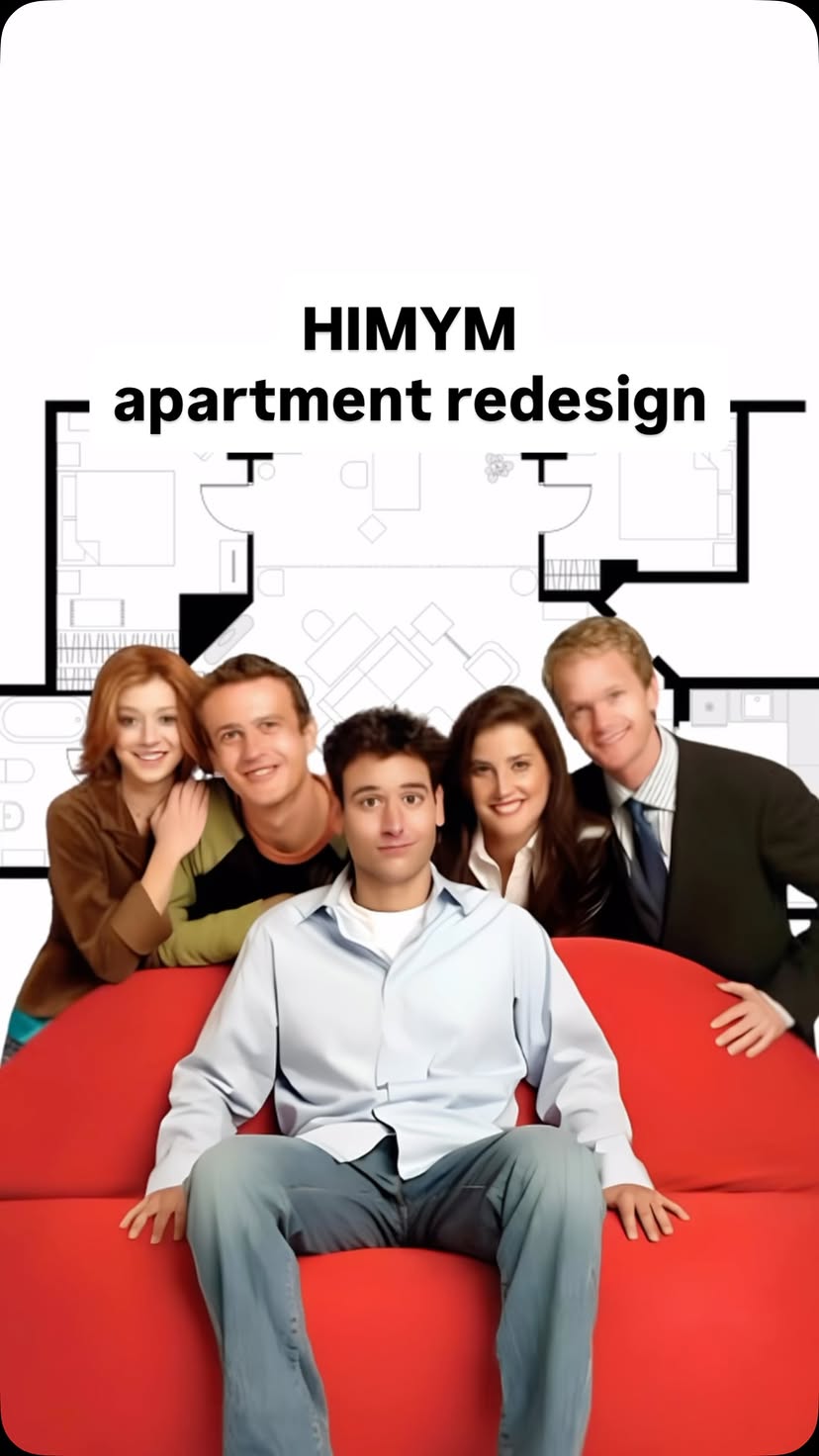 HIMYM’s iconic apartment, redesigned. Thr angular living is the main thing to fix imo. A conversation pit with a sofa wr
